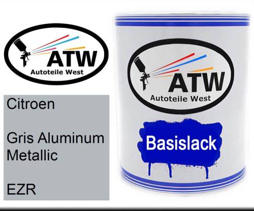 Citroen, Gris Aluminum Metallic, EZR: 1L Lackdose, von ATW Autoteile West.